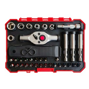 38Pc Manual 1/4 Quick Ratchet Wrench Set Chromium Vanadium Steel Chrome Plated For Bicycle Tire Repair Tool Kit - Product Image 5