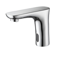 Robinet automatique monotrou électrique alimenté par batterie mitigeur d'eau chaude et froide en laiton pour lavabo de salle de bain et de cuisine