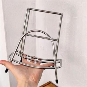 Égouttoir de rangement multifonctionnel ovale en acier inoxydable pour planches à découper, taille L - Product Image 1