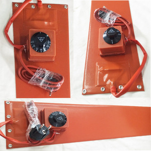 Manta térmica de silicona para tanques de agua industriales, 110V/220V, montaje superficial con termostato y perilla de control - Product Image 1