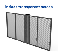 Mur rideau en verre à faible consommation d'énergie, écran LED transparent haute définition pour intérieur, conception modulaire, installation rapide