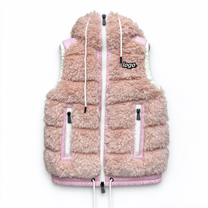 Chaleco de Invierno para Mujer, Elegante, Casual, Suave y Cálido, Imitación Piel de Cordero, con Capucha - Product Image 2