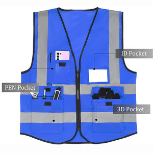 Chaleco de Seguridad Reflectante con Logotipo Personalizado, Alta Visibilidad, Certificado ANSI Clase 1 EN 20471, Tiras Reflectantes Naranja, OEM/ODM - Product Image 1