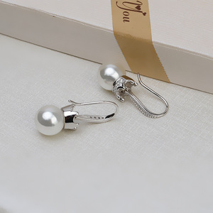 Clip d'oreille en argent S925 Wenchi et support vide pour perle de 12 mm, style Dong Qing, accessoires de bijoux DIY, modèle Chine 15714 - Product Image 3