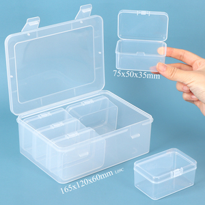 SUNSHING Clear Stackable Plastic Square Rectangle Storage Box Set Customizable Jewelry Bead Storage Organizer Containers - Product Image 4