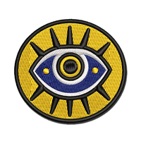 Écussons personnalisés pour sacs à repasser, broderie de logos, divers modèles, écussons Big Evil Eye pour vêtements