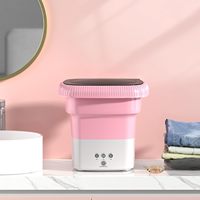 Mini Lave-linge Portable Entièrement Automatique à Chargement Frontal Électrique Alimentation Manuelle Usage Domestique Prise US Boîtier en Plastique