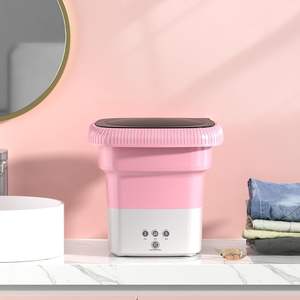 Mini Lavadora Portátil Totalmente Automática de Carga Frontal, Eléctrica, con Fuente de Alimentación Manual, para Uso Doméstico, Enchufe Estadounidense, Carcasa de Plástico - Product Image 4