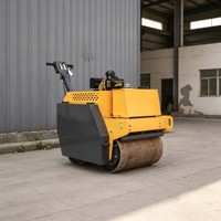 Rouleau compresseur vibrant à double tambour DR700B de 550 kg, largeur 700 mm, moteur diesel Changfa 180, pour travaux intensifs