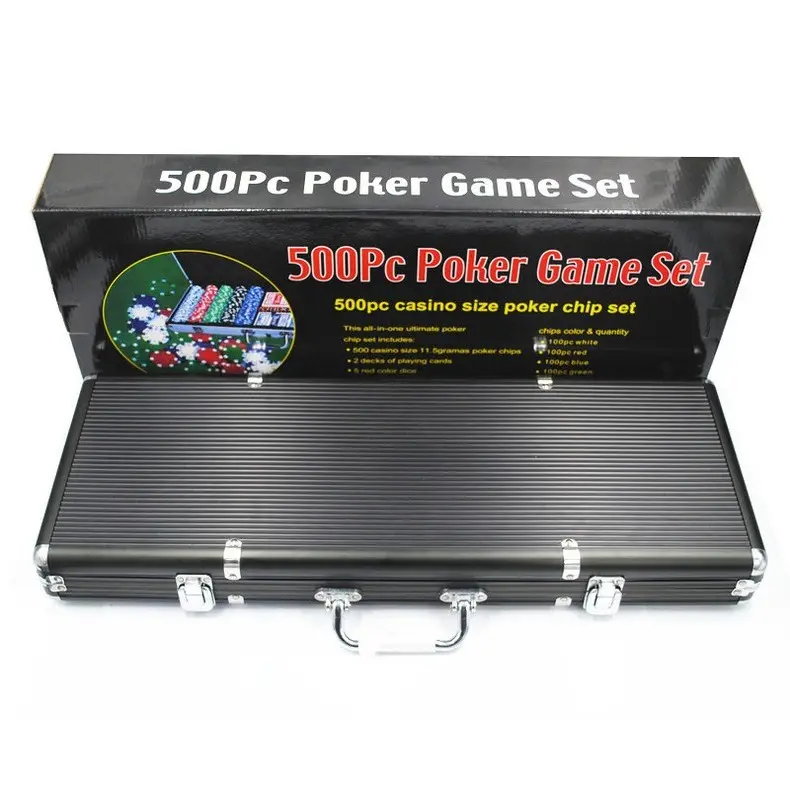 Ausgefallene schwarze 500 Casino Poker Chip Set