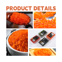 Vente Directe Usine 500g Œufs de Poisson Volant de Haute Qualité Orange Vert Noir Jaune Rouge pour Restaurant de Sushi