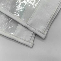 Pochette cosmétique personnalisée LUMI avec logo personnalisé, en PVC transparent, imperméable, de taille moyenne, pour femmes, sac à maquillage tendance, fermeture à glissière