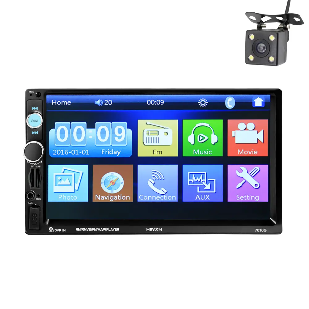 Good quality 7 inch GPS rear view camera FM car stereo MP5 player