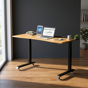 โต๊ะทำงานปรับระดับได้ SMARTDESK PRO รุ่นร่วมสมัย ทำจากไม้โอ๊ค รับน้ำหนักได้ 80 กก. เฟอร์นิเจอร์สำนักงานอัจฉริยะ - Product Image 3
