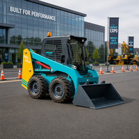 SWL2820 Skid Steer Loader Dengan Kontrol Throttle Ganda Sistem Hidrolik Halus Pilihan Aksesoris Penyapu Garpu Ember