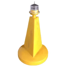 Popular Diameter 700mm buoys with solar light surface offshore marker buoy water security warning buoy