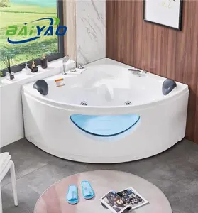 Banheira de massagem com hidromassagem luxuosa, spa para 2 pessoas, banheira com luz LED e bolha de ar, banheira de imersão para venda