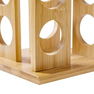 Étagère à épices rotative en bambou avec 12 bocaux - Product Image 5