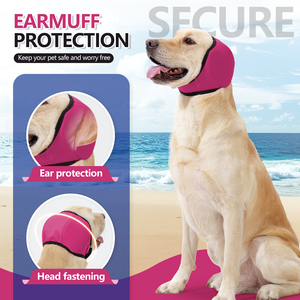 Couvre-oreilles pour chien anti-anxiété et anti-vibration pour hématome, protection d'oreille élastique et imperméable avec effet calmant - Product Image 3