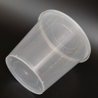 Wegwerp plastic PP ronde drinkbekers, groothandel, verse fruitcontainers, doorzichtige bekers met deksel voor sap en thee
