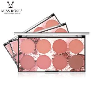 Palette de fard à joues <span class=keywords><strong>MISS</strong></span> ROSE 8 couleurs, palette de pigments minéraux pour le visage, poudre de fard à joues, maquillage professionnel, contour, ombre à paupières - Product Image 2