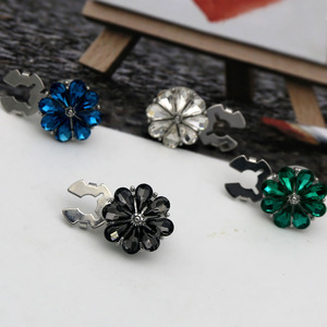 Jfrb072 Hoa Hình Dạng Áo Sơ Mi Nhôm Nút Bìa Khuy Măng Sét Silicone Cao Su Đẩy Bắt Đầu Nút Bao Gồm Cho Phụ Nữ Áo Sơ Mi - Product Image 2