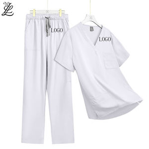 Seragam Perawat Wanita Grosir 2025, Pakaian Kerja Rumah Sakit yang Tahan Lama dengan Logo Kustom, Celana Seragam Bedah, Set Seragam Perawat - Product Image 1