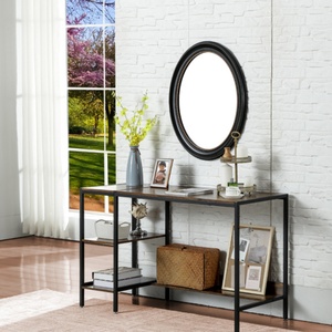 Escritorio de Computadora con Almacenamiento, Mesa Esquinera con Estante y Cajón, Mesa de Maquillaje de Madera y Metal para Oficina en Casa, para Escribir, Estudiar y Trabajar - Product Image 6