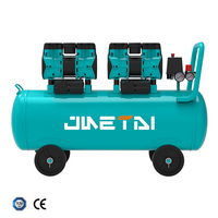 Compresseur d'air portable sans huile à double tête 334L/min 80L 3HP pour le nettoyage de la peinture automobile, fabrication personnalisée