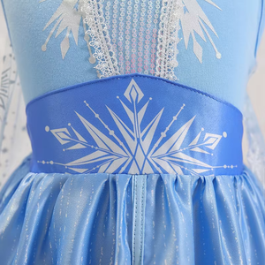 Costume Enfant <span class=keywords><strong>Reine</strong></span> <span class=keywords><strong>des</strong></span> <span class=keywords><strong>Neiges</strong></span> Elsa Robe Princesse Elsa Thème Carnaval Tenue de Cosplay pour Bébé Fille - Vente Chaude Usine - Product Image 4