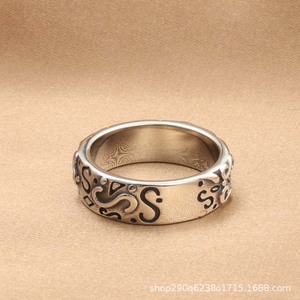 Anillo de Acero Inoxidable Plateado Retro para Hombre, Diseño Geométrico, Estilo Punk, Joyería de Moda, Regalo - Product Image 5