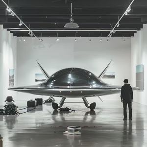 نحت تمثال <span class=keywords><strong>UFO</strong></span> حديث في الهواء الطلق الأكثر مبيعًا معدن الفولاذ المقاوم للصدأ مع طلاء أنيق مرآة النهاية - Product Image 3