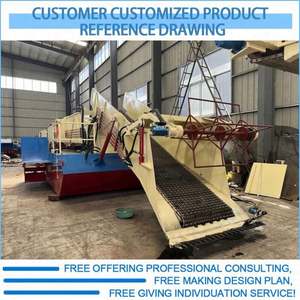 Configuration et modèle de <span class=keywords><strong>bateau</strong></span> de nettoyage de lotus d'eau, d'herbe aquatique et d'herbe cassée sur <span class=keywords><strong>la</strong></span> surface de <span class=keywords><strong>la</strong></span> rivière - Product Image 6