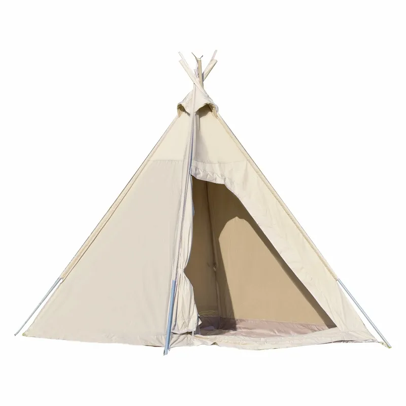 2*2 soba kamp açık tuval ile özelleştirilmiş kızılderili çadırı 3-4 kişi kış cam şeffaf glapyramid piramit çadır