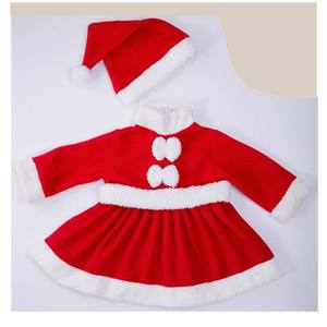 Ropa de Navidad fiesta Navidad vestir bebé niños rojo <span class=keywords><strong>Santa</strong></span> <span class=keywords><strong>Claus</strong></span> princesa disfraz con sombrero de Papá Noel - Product Image 2