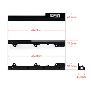 Rail d'alimentation en carburant en aluminium NOIR pour Honda <span class=keywords><strong>Civic</strong></span> Si Série B <span class=keywords><strong>B16A2</strong></span> & B16A3 PQY-5481 - Product Image 6