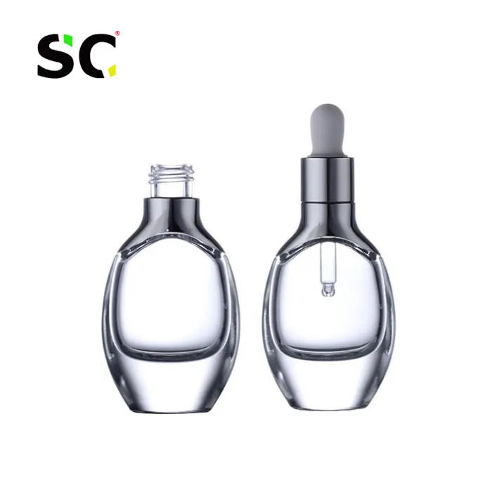 cosmetic perfume bottle essence 30g 50g empty glass serum bottle 30ml 50ml serum bottle lotion packaging