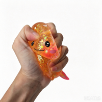 Produits Tendances : Jouet à Presser Axolotl Scintillant à Remontée Lente, Jouet Anti-Stress, Jouets Sensoriels Fidget Animaux Mignons