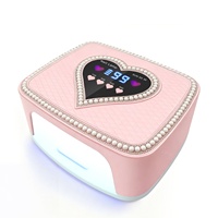 Nouvelle Lampe de Photothérapie Ongulaire Domestique 220W en Plastique à Double Source Lumineuse, Technologie UV Rechargeable, Sans Effet Noir sur les Mains, Détection Intelligente