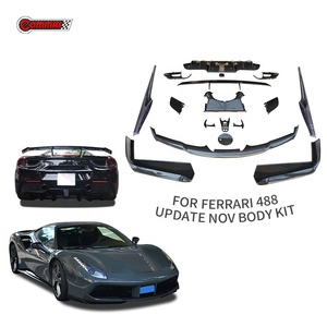 ชุดแต่งคาร์บอนไฟเบอร์แห้งคุณภาพเยี่ยมสไตล์โนวีสำหรับเฟอร์รารี่ 488 ประกอบด้วยลิ้นหน้า-หลัง สเกิร์ตข้าง สปอยเลอร์ - Product Image 2