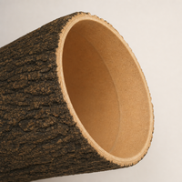 Cama para Gatos con Forma de Tronco de Árbol de Roble Natural, Pequeña y Acogedora, con Exterior de Corteza Rugosa, Mueble Ecológico para Gatos de Interior