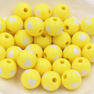 12mm Color-Matched Double-Color Heart-Shaped Acrylic/<b>Plastic</b>/Lucite Straight-Hole <b>Bead</b> DIY Handmade Fashion High Quality Jewelry - Product Image 6