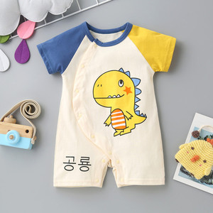 Barboteuse d'été à manches courtes en coton <span class=keywords><strong>pour</strong></span> bébé de 0 à 2 ans, nouvelle collection <span class=keywords><strong>2023</strong></span> - Product Image 2