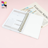 Journal de sublimation à reliure en spirale A4 à couverture rigide, papier ligné pour cahier personnalisé avec boucle pour stylo