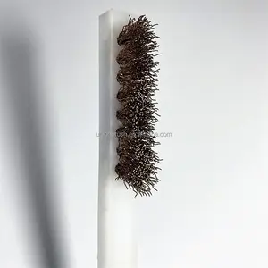 Fabrication de brosse à dents en bronze phosphoreux brosse métallique en laiton à long manche pour le brunissage des métaux