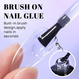 Etiqueta privada Puntas de <span class=keywords><strong>uñas</strong></span> Cubierta completa Endurecedor francés Adhesivo Gel Esmalte Prensa en pegamento <span class=keywords><strong>para</strong></span> <span class=keywords><strong>uñas</strong></span> - Product Image 4