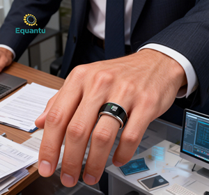 Anneau de Dhikr Equantu QB708 en acier inoxydable, contrôle intelligent par application, cadeau musulman, anneau de Dhikr Tasbeeh arabe - Product Image 2