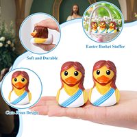 Canard en plastique gommé, cadeau de Pâques pour les enfants de 0 à 24 mois, unisexe, pour les cadeaux de l'école du dimanche