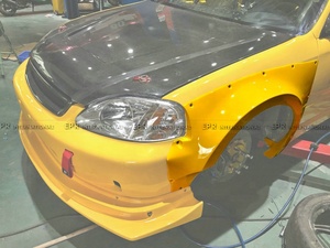 Pour Honda Civic EK9 4 MM Style fibre de verre garde-boue avant Kit de carrosserie - Product Image 6