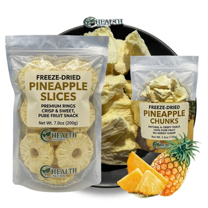 Yhealth Snacks Sains - Morceaux d'ananas lyophilisés sous vide |   Fruits végétaliens sans sucre ajouté - Product Image 6